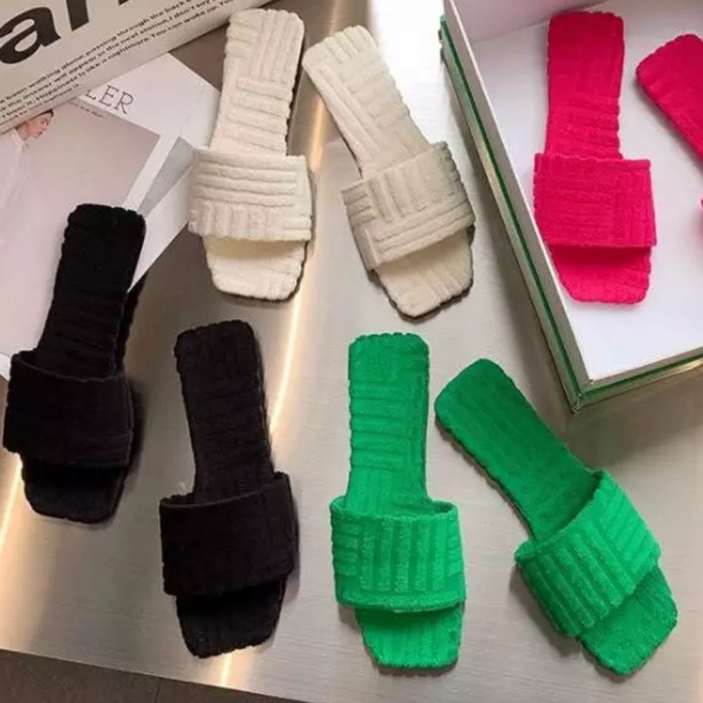 Terry cloth sandals